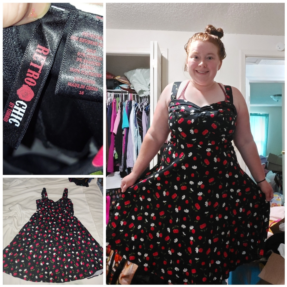 Size 16 Retro Chic Cherries Dress - Picture 1 of 1